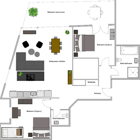 Apartment Luxury Penthouse With Mountain View Terrace *